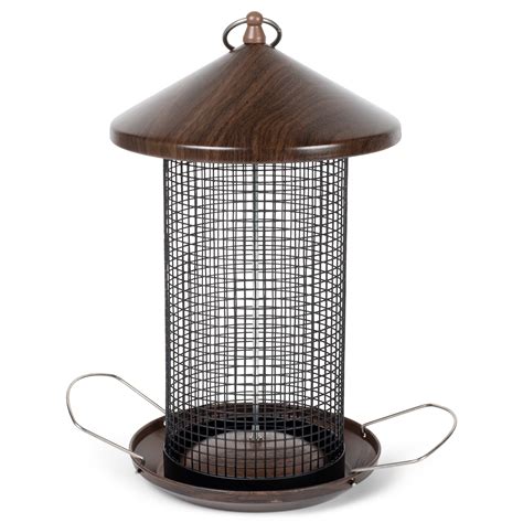 metal mesh house shaped bird feeder|hanging mesh bird feeder tray.